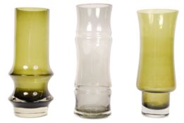 RETRO VINTAGE STUDIO GLASS VASE BY TAMARA ALDIN FOR RIIHIMAKI