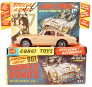 RARE MINT+ CONDITION CORGI JAMES BOND ASTON MARTIN 261