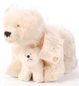 LIMITED EDITION HERMANN ' POLAR BEAR MAMA WITH BABY ' TEDDY BEAR
