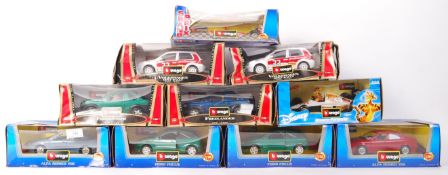 COLLECTION OF BURAGO 1:24 SCALE PRECISION DIECAST MODEL CARS