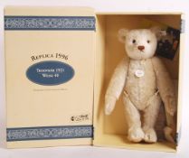 STEIFF 1921 ' WEISS 40 ' REPLICA WHITE MOHAIR TEDDY BEAR