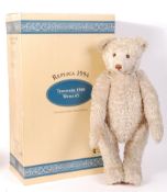 LARGE STEIFF 1908 ' WHITE 65 ' REPLICA TEDDY BEAR - BOXED
