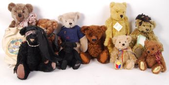 ASSORTED COLLECTION OF ARTIST COLLECTOR'S TEDDY BEARS