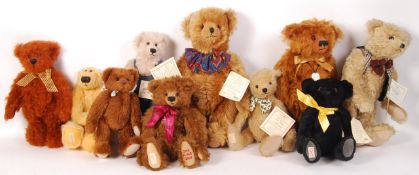 DEAN'S RAG DOLL COMPANY ASSORTED COLLECTOR'S CLUB TEDDY BEARS