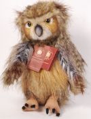CHARLIE BEARS LIMITED EDITION ' FLYING OFFICER HOOTIE ' TEDDY BEAR OWL