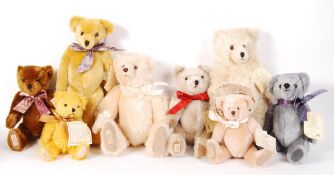 DEAN'S RAG BOOK COMPANY ASSORTED COLLECTOR'S CLUB TEDDY BEARS