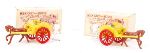 VINTAGE BENBROS MINIATURE DIECAST MODEL ' QUALITOYS ' MILK CART