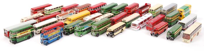 ASSORTED EFE AND CORGI 1:76 SCALE DIECAST MODEL BUSES AND COACHES