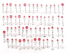 LARGE COLLECTION VINTAGE DINKY TOYS DIECAST ROAD SIGNS