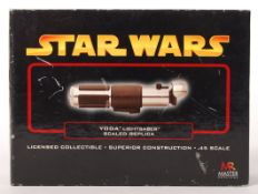 STAR WARS MASTER REPLICAS YODA LIGHTSABRE BOXED MODEL