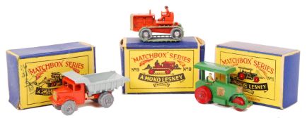 VINTAGE MATCHBOX MOKO LESNEY BOBED CONSTRUCTION RELATED DIECAST