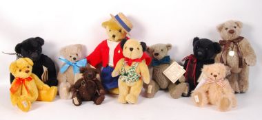 DEAN'S RAG BOOK COMPANY ASSORTED COLLECTOR'S CLUB TEDDY BEARS