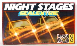 VINTAGE SCALEXTRIC ' NIGHT STAGES ' SLOT CAR RACING SET