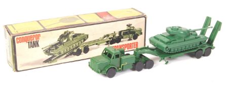 RARE 1960'S PIPPIN TOYS CONQUEROR TANK & TRANSPORTER