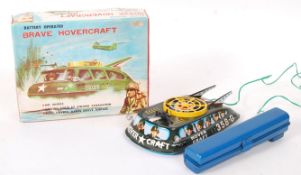 RARE VINTAGE 1970'S JAPANESE MADE TINPLATE BATTERY OPERATED HOVERCRAFT