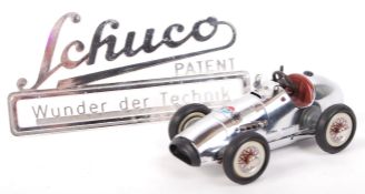 RARE PROMOTIONAL SCHUCO CLOCKWORK MODEL & SHOP SIGN