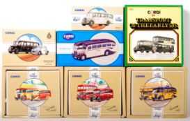 ASSORTED CORGI SCALE DIECAST MODEL COACHES / BUSES