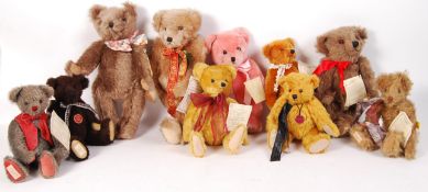 DEAN'S RAG BOOK COMPANY ASSORTED COLLECTOR'S CLUB TEDDY BEARS