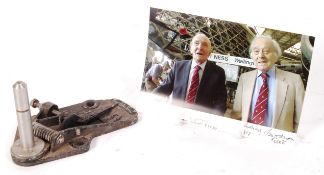 RARE ORIGINAL LANCASTER BOMB SIGHT MOUNTING BRACKET - SIGNED