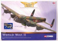EXCLUSIVE CORGI AA32608 LARGE SCALE LANCASTER SIGNED MODEL