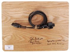 GENUINE WWII LANCASTER BOMB RELEASE SWITCH / BUTTON - SIGNED