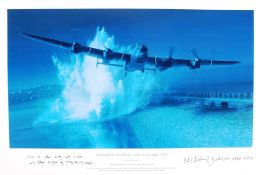 ' OPERATION CHASTISE ' SORPE DAM UNIQUELY SIGNED PRINT
