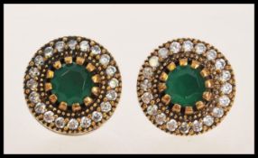 A pair of stamped 925 silver stud Renaissance styl