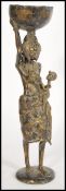 An unusual large African tribal bronze figurine sc