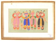 ABSTRACT PAINTING OF FIGURES BY ODETTE SPIER