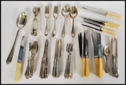 A selection of silver plated cutlery to include Ma
