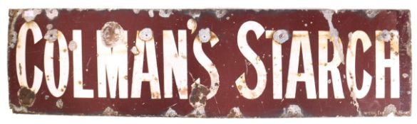VINTAGE INDUSTRIAL ADVERTISING SIGN FOR COLMAN'S S