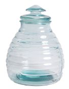 BEE HIVE SHAPE PRESSED GLASS APOTHECARY / BON BON