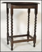 A vintage 1930's Edwardian oak side / occasional t