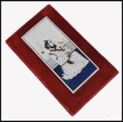 19TH CENTURY INDIAN CARVED IVORY PLAQUE DEPICTING COURT SCENE