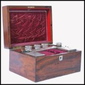 19TH VICTORIAN MAHOGANY WRITING / TRAVELLING COMBINATION BOX