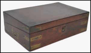 19TH CENTURY GEORGIAN MAHOGANY & BRASS BOUND WRITI