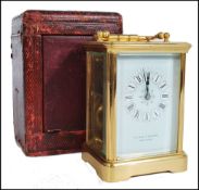 19TH CENTURY ACHILLE BROCOT PARIS GILT BRASS CARRIAGE CLOCK