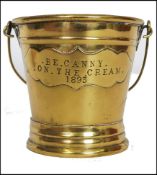 19TH CENTURY VICTORIAN MINIATURE CREAM PAIL / BUCK
