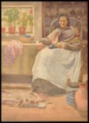 RALPH TODD (1856-1932) NEWLYN CORNISH SCHOOL WATERCOLOUR PAINTING