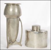 LIBERTY & CO LONDON ARTS & CRAFTS ENGLISH PEWTER TEA CADDY