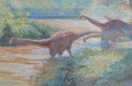 COOTE, MICHAEL ( BORN 1931 ) THE LOST WORLD WATERCOLOUR PAINTING