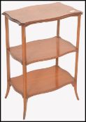 19TH CENTURY SATINWOOD 3 TIER INLAID ETAGERE / WHATNOT