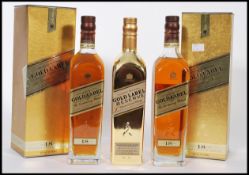 BOTTLE OF JOHNNIE WALKER WHISKY GOLD LABEL RESERVE BULLION BOTTLE