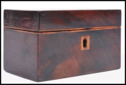 A GEORGIAN MAHOGANY APPRENTICE PIECE SALESMANS TEA CADDY BOX