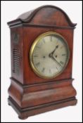 18TH CENTURY FLAME MAHOGANY BRACKET CLOCK BY EDWARD SMITH OF DUBLIN
