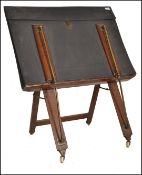19TH CENTURY MAHOGANY FOLDER FOLIO LEDGER EASEL STAND