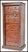 VICTORIAN 19TH CENTURY MAHOGANY WELLINGTON CHEST OF DRAWERS