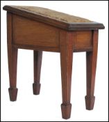 ANTIQUE EDWARDIAN MAHOGANY INLAID SHOE SHINE - BOX STAND