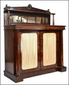 REGENCY 19TH CENTURY ROSEWOOD CHIFFONIER SIDEBOARD - PIER CABINET