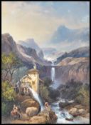 FREDERICK GOODALL 19TH CENTURY ITALIANATE OIL ON CANVAS PAINTING